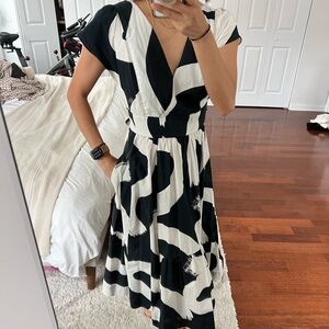 Black white dress